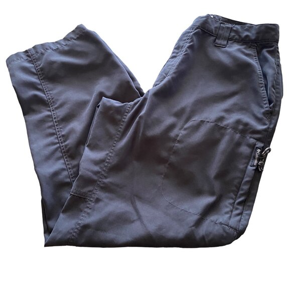 Columbia Men's Gray Flat Front Outdoor Pants Size 32 Hiking Zippered Pockets - Picture 1 of 11